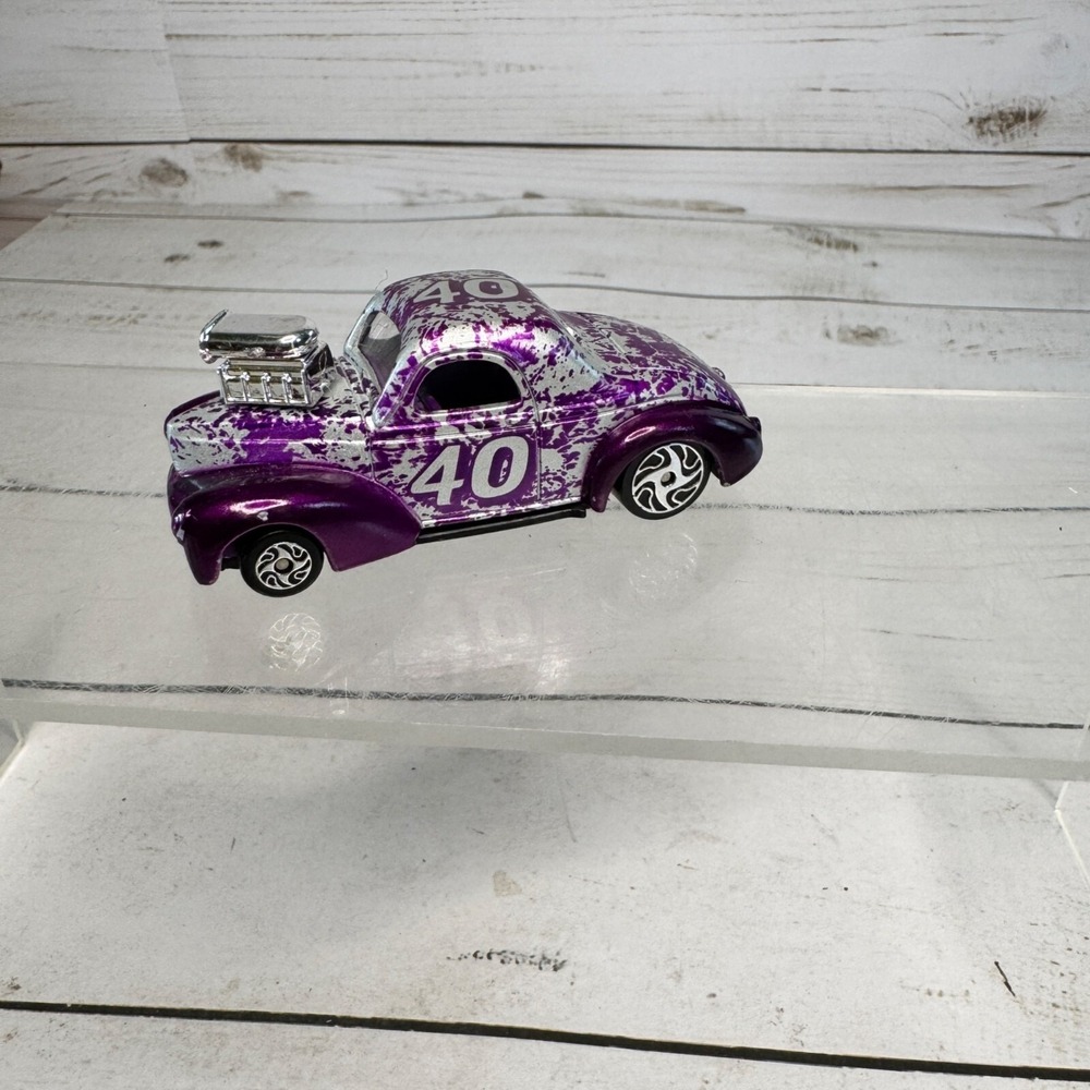 Racing Champions 1941 Willys Coupe Purple #40 Diecast Car 1:64 Scale Vintage
